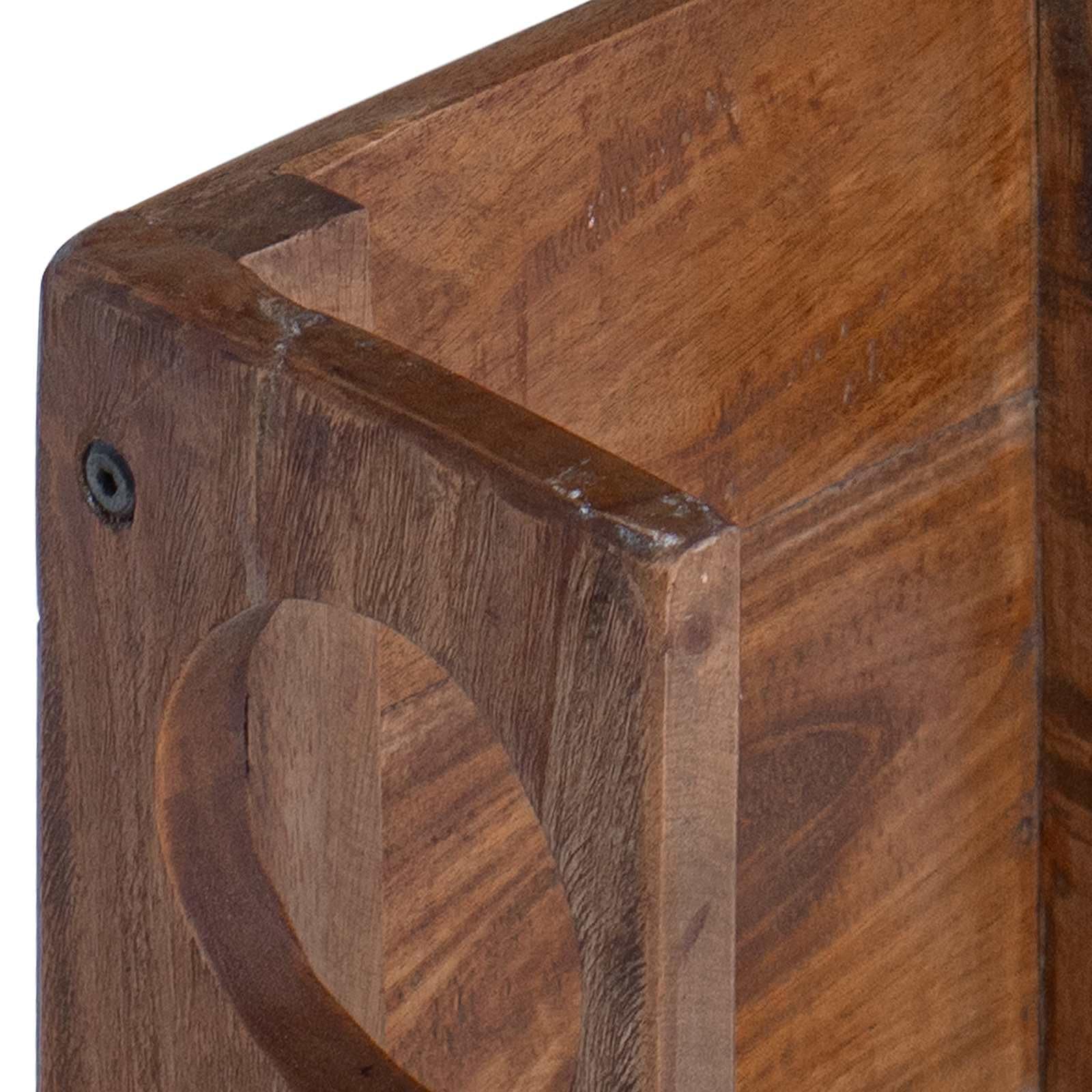 Fengshui Regał na wino z litego drewna mahoń 24 x 13 x 54 cm