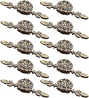 Vista 1 de Tiradores de cajones antiguos de forma redonda para armario, cajón, puerta, cocina, paquete de 10 unidades (latón antiguo, 4.646 in)