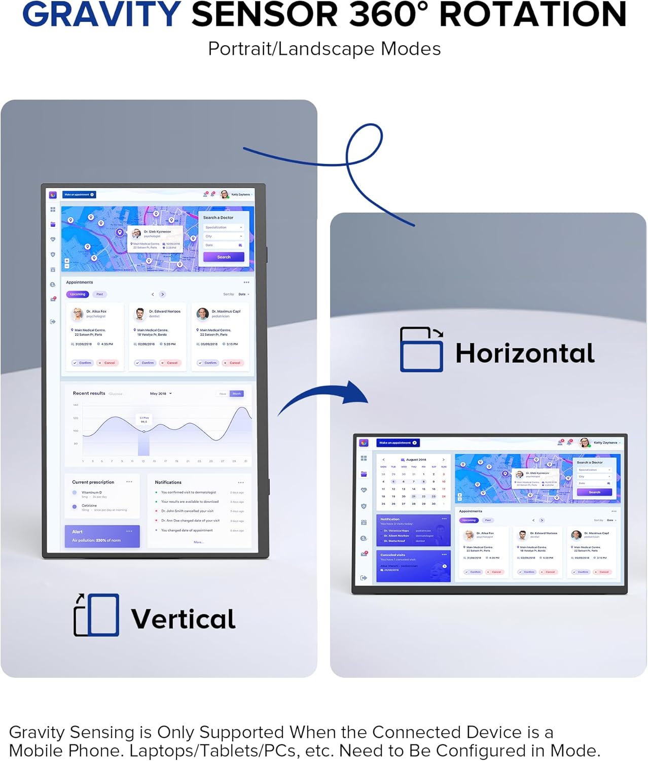 UPERFECT Wireless Portable Monitor with Battery 8000mAh, 15.6" 1080P FHD Ultra Slim Travel Monitor with Stand/VESA/Sleeve, External Second Screen for Laptop, PC, Phone, Support AirPlay Miracast