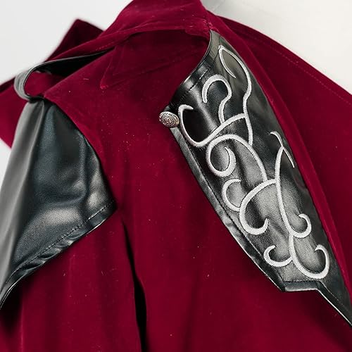 Miniatura 6 de Chaqueta gótica Steampunk con capucha para hombre, disfraz medieval de Halloween para cosplay