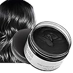 Black Temporary Hair Color,Natural Hair Color Wax,Hair Wax Color Spray 4.23 Ounces, Hair Dye Pomades for Christmas Parties,Role Playing and Halloween (Black)