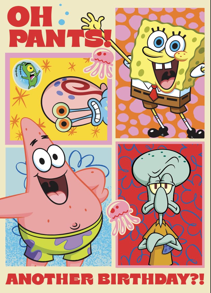 SpongeBob SquarePants Birthday Card Official Licensed Product Kids Party Card