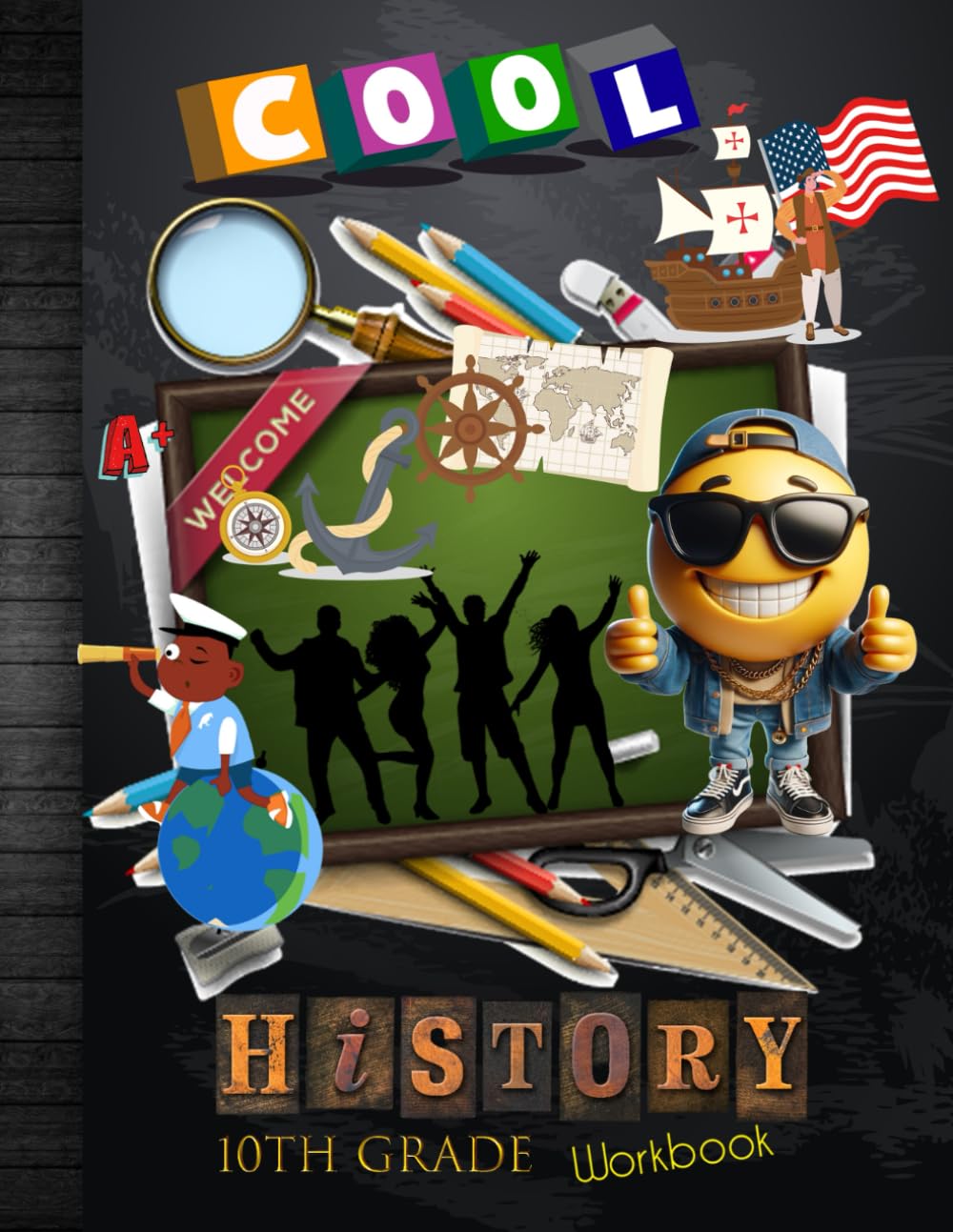 10th Grade History Workbook: Grade 10 US American World History Lesson Homeschool Classroom Curriculum Worksheet Book: With Answer Key, Grades Tracker Sheets and End-of-Year Elevation Form