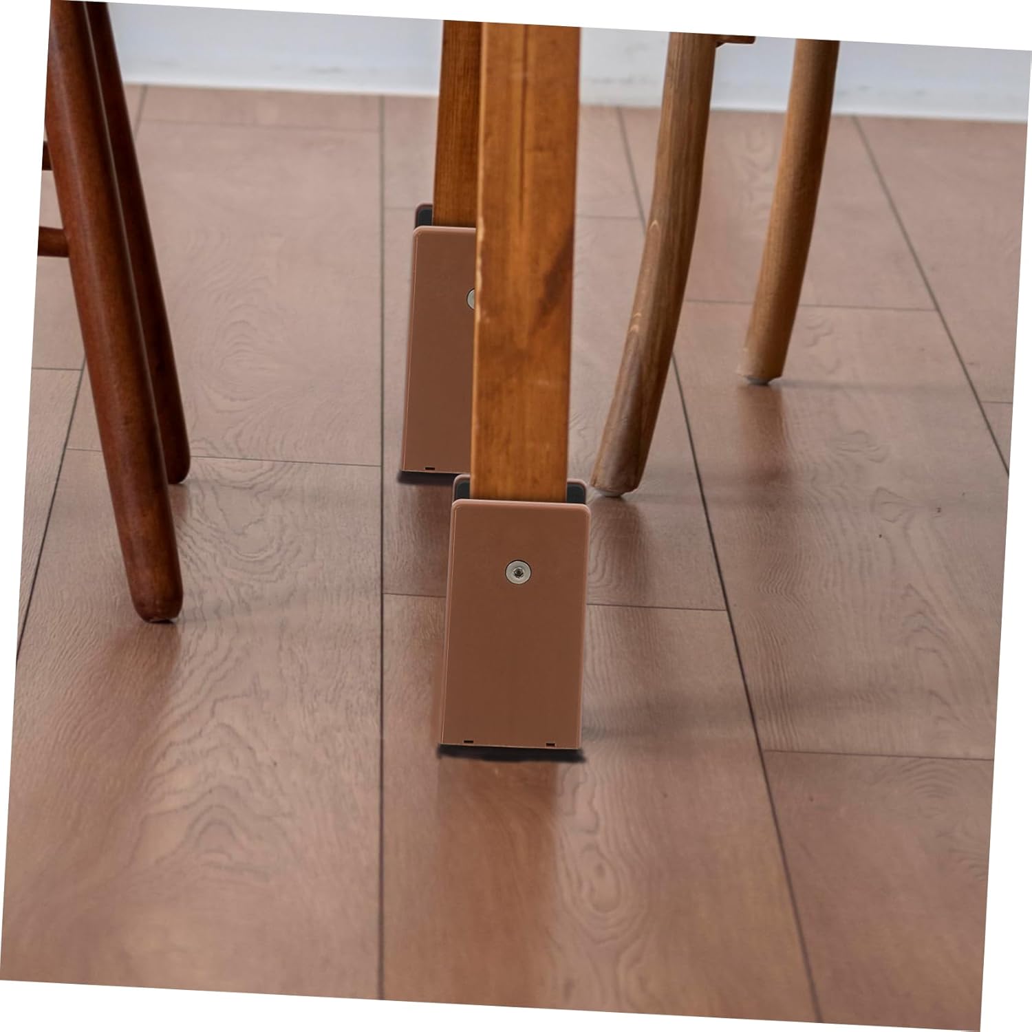 Ciieeo 4pcs Brown Table and Chair Leg Covers Chair Risers for Elderly Bed Risers Dorm Twin Furniture Pads