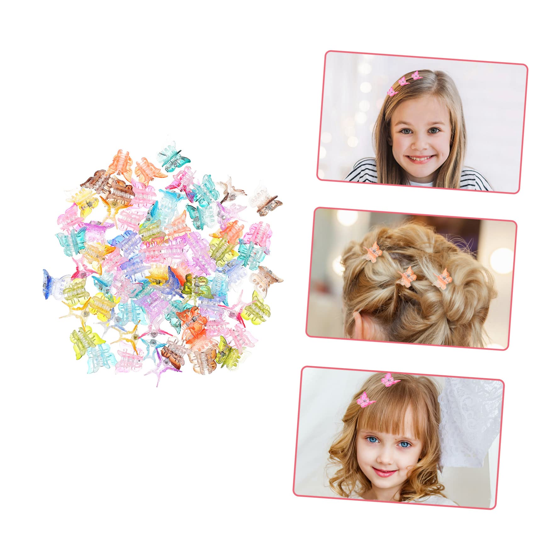 minkissy 160pezzi Fermagli Per Forma Di Farfalla Clip Per Piccole Colorate Accessori Per Donne e Ragazze e Sottili