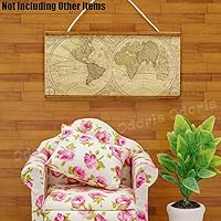 Vista 7 de Odoria Accesorios de decoración de casa de muñecas con mapa del mundo en miniatura 1/12