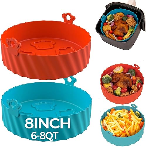 Forros para freidora de aire reutilizables para freidora de aire doble Ninja Foodi, forros rectangulares para freidora de aire, paquete de 2 forros Forros para freidora de aire reutilizables para freidora de aire doble Ninja Foodi, forros rectangulares para freidora de aire, paquete de 2 forros