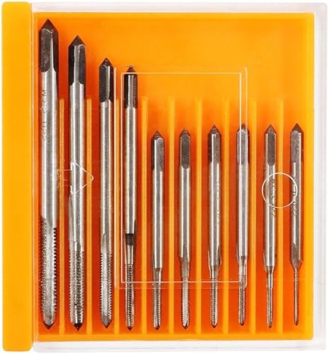 10 piezas de micro grifos para relojes y relojes, mini grifos de flauta en espiral, juego de grifos de máquina de grifos métricos rectos diseño de