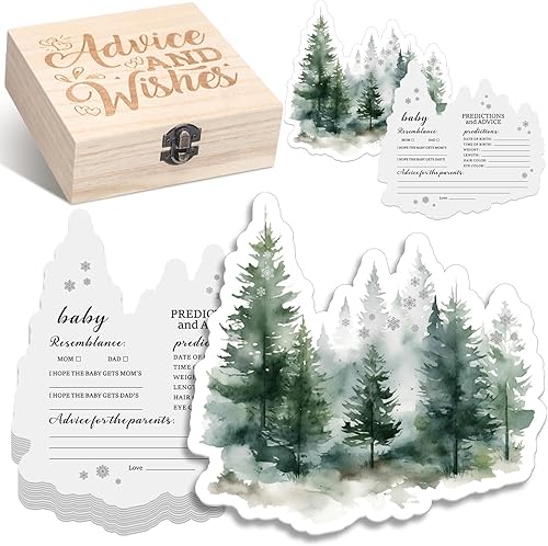 Miniatura 29 de RattanView 50 tarjetas de juego de predicción y consejos de otoño de doble cara con caja de recuerdo de madera, calabaza floral, Día de Acción de