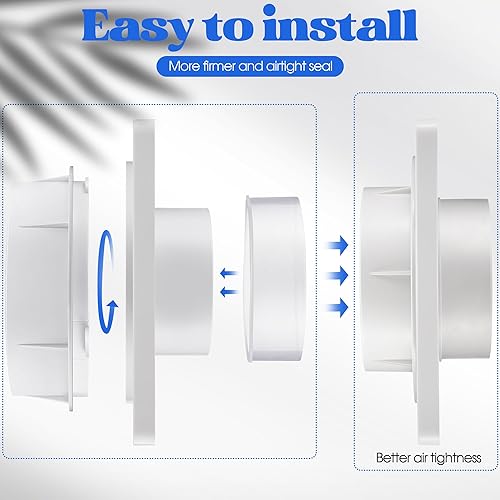 Miniatura 3 de Adaptador de placa de pared de ventilación de secadora, cubre el área de 7 x 7 pulgadas, kit de conector de muelle de secadora a presión para