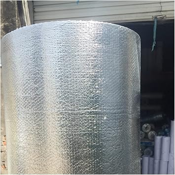 Reflective Insulation Roll,Foam Core Radiant Barrier,Barrier Reflective Foil Insulation,Double Bubble Reflective Foil Insulation,for Weatherproofing Attics,Garages RVs,2mmthk,1 * 7M7m2