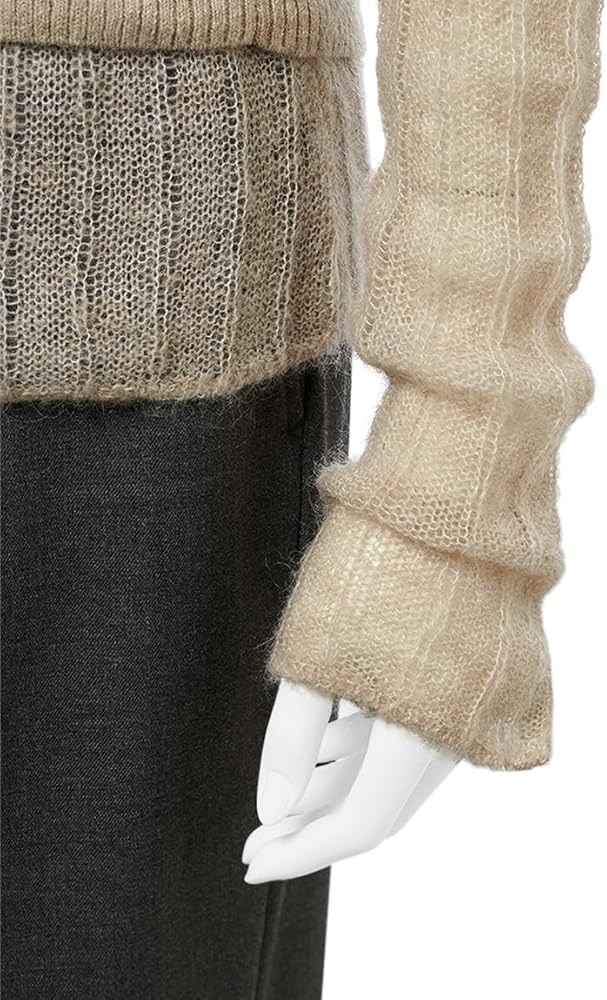 Amazon | ポロ襟ワイドリブベアSETモヘアニット 09WNT254090 IVR 0