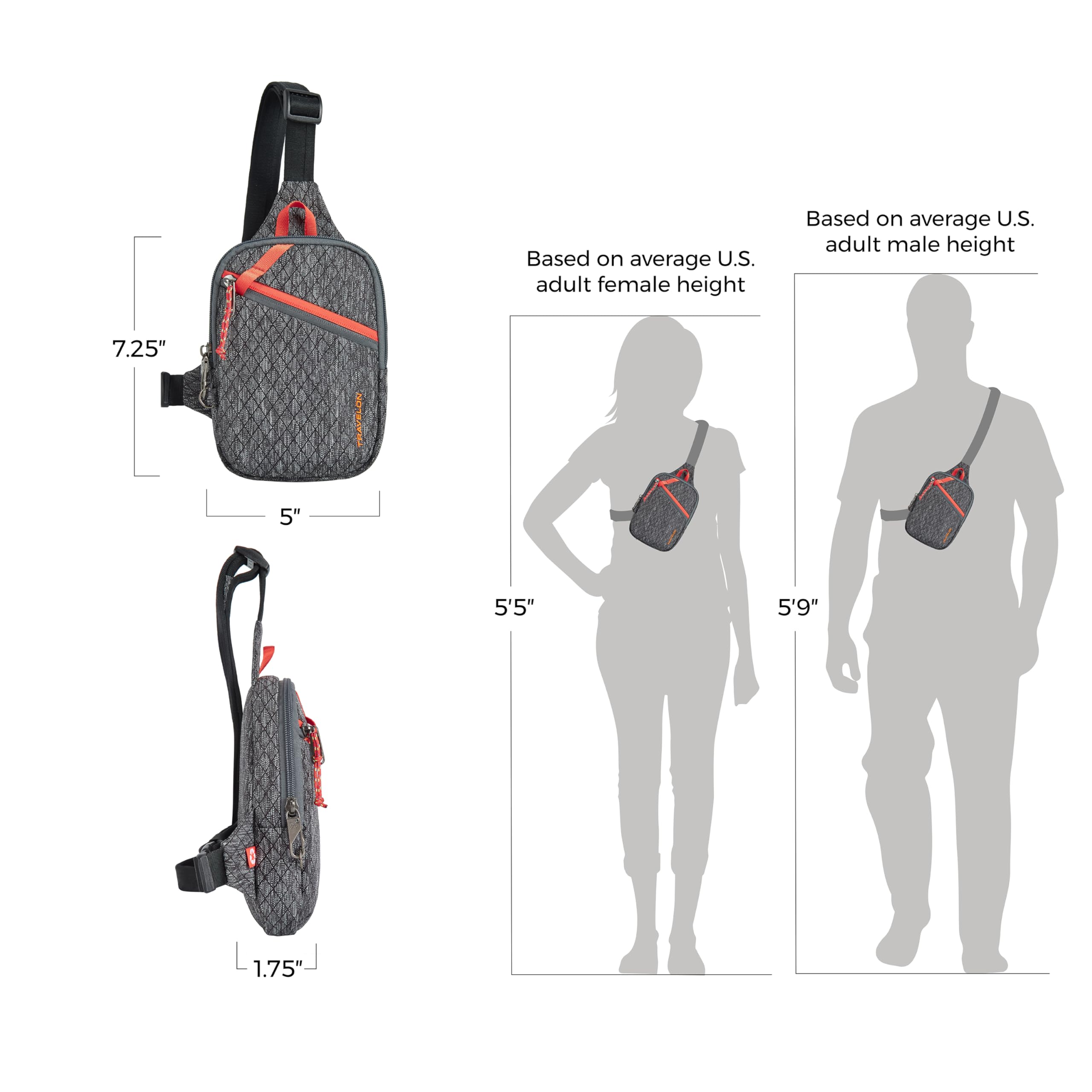 Travelon Greenlander - Borsa a tracolla compatta antifurto