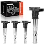 A-Premium Ignition Coils Pack Compatible with Volkswagen Jetta Passat Beetle 2001-2005 Golf Audi A4 2001-2006 A6 Allroad TT Quattro 1.8L 2.7L Turbo 4-PC Set