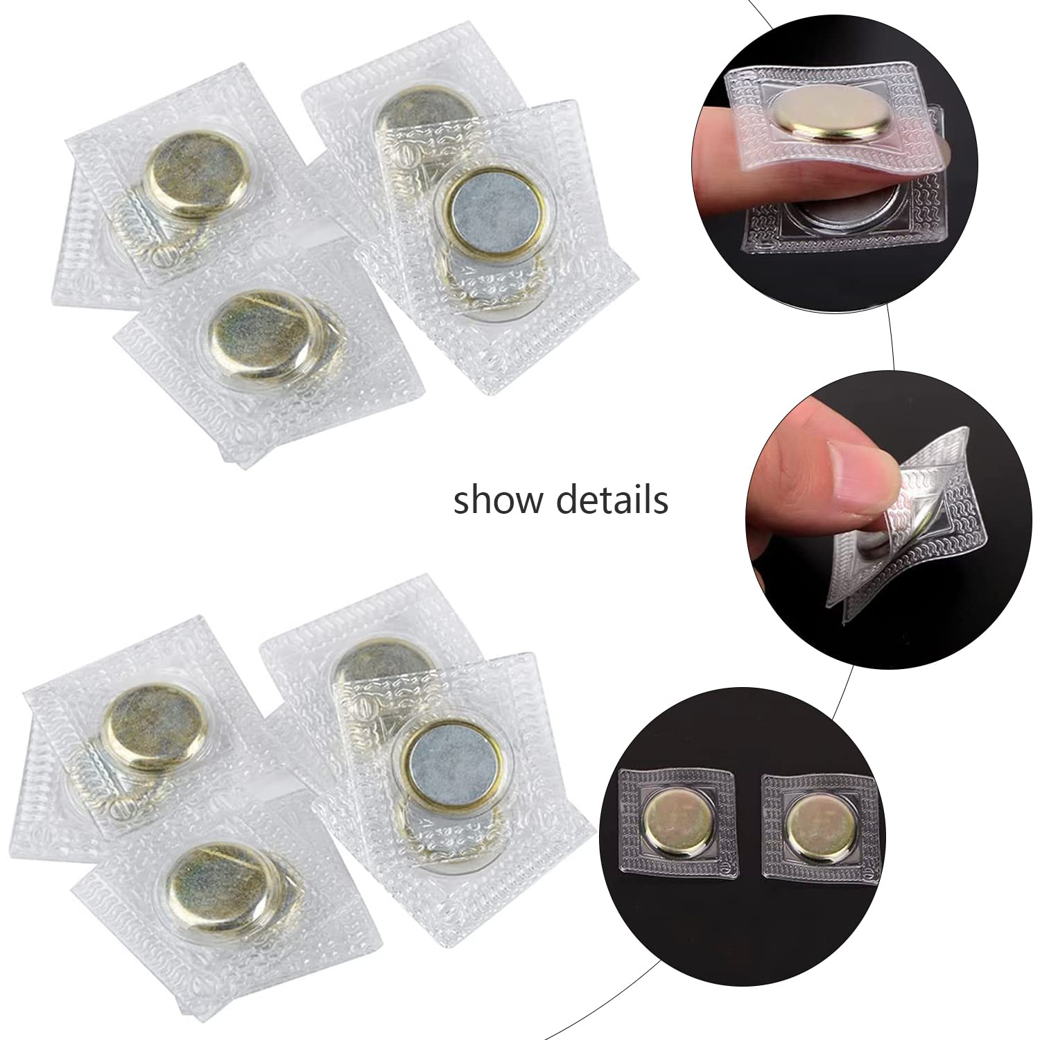 24 Bottoni Magnetici Per Borse 18mm - Chiusure Magnetiche Forti