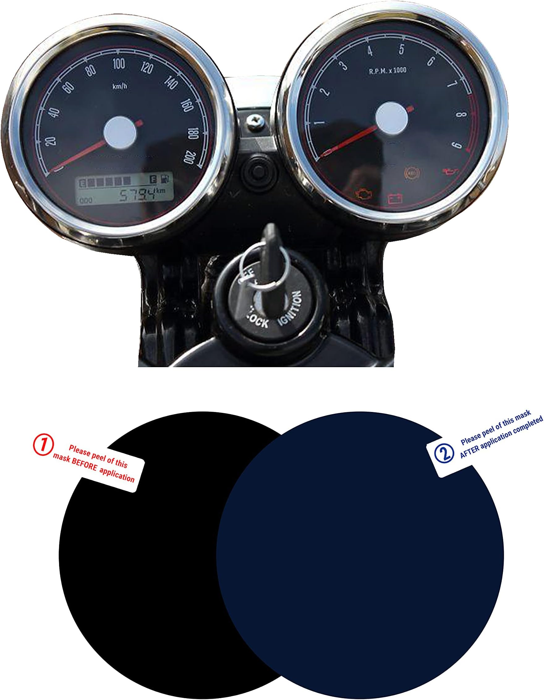 NIKAVI SMSG23 Speedo Meter Screen Protector Scratch Guard Compatible for - Royal Enfield Interceptor continental GT 650