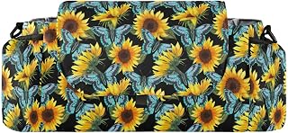 FRODOTGV Sunflower Floral Yellow Flower stroller organizer diaper bag cash caddy essentials bolsa para carreola