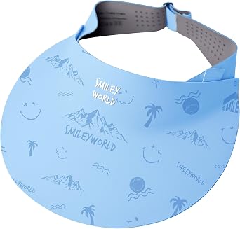 SMILEYWORLD Kids Sun Visor Hats for Girls Boys, UPF 50+ Adjustable Cooling Sports Hat, Packable Visor for Tennis, Pickleball