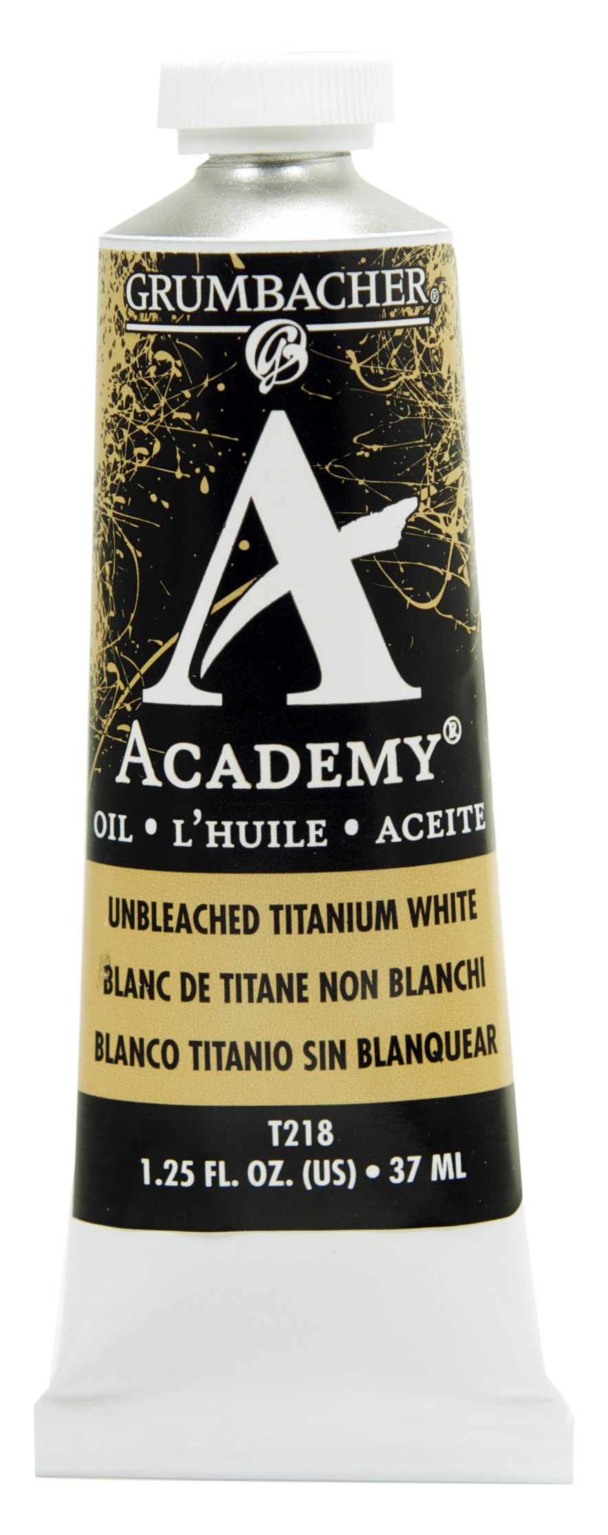 Grumbacher Academy Oil Paint, 37ml/1.25 Ounce, Unbleached Titanium White (T218)