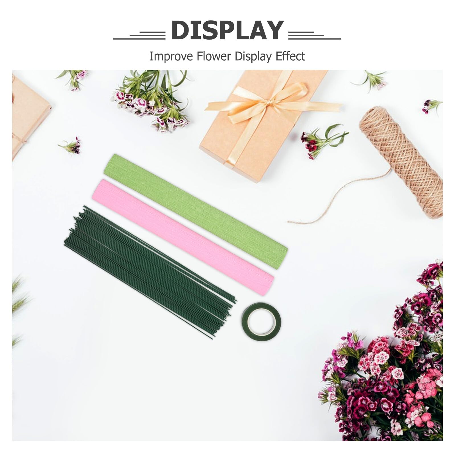 SHERCHPRY Set Per Confezioni Di Fiori Carta Crepe Carta Da Regalo Floreale Per Bouquet Per Fiori