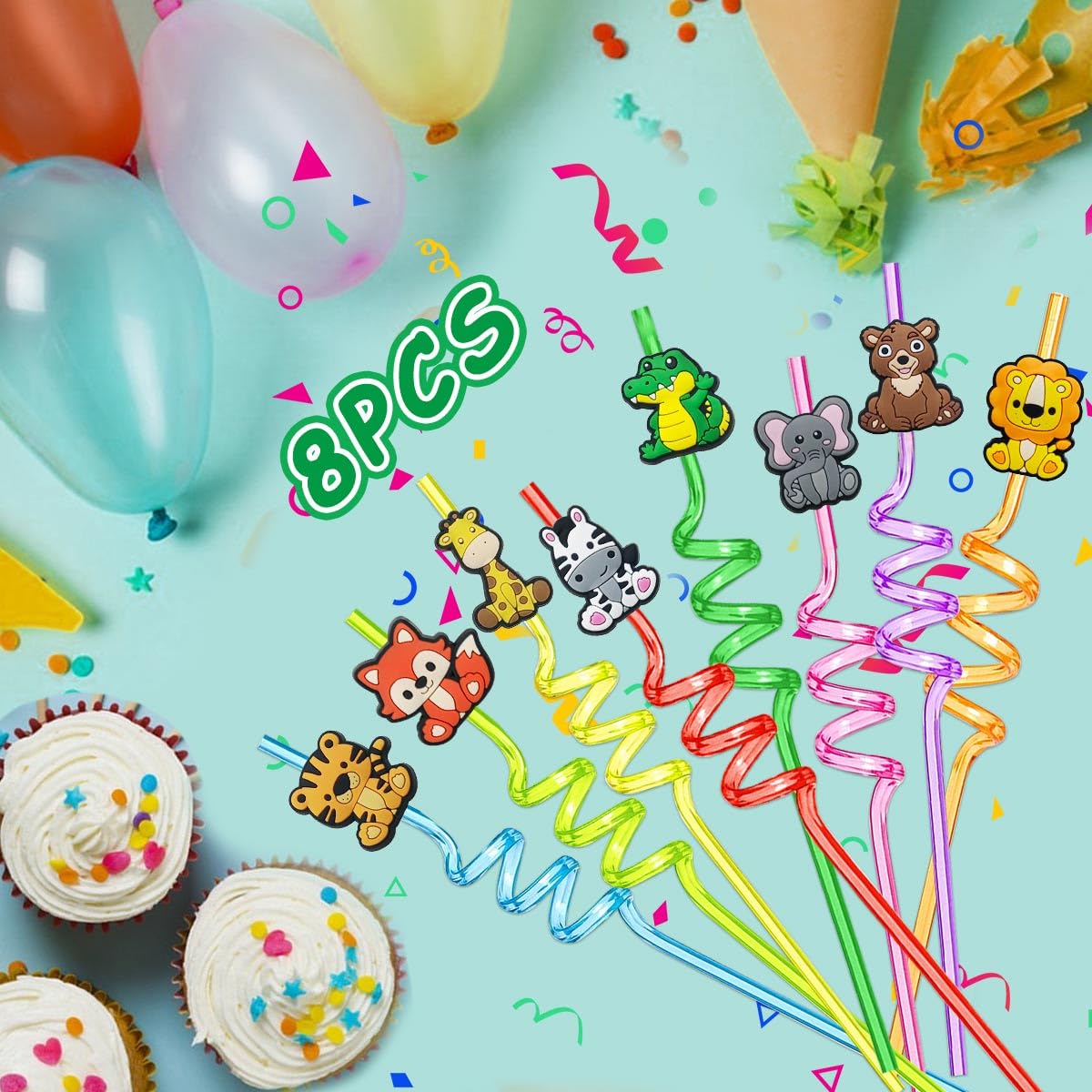 16 Pezzi Straws Ricurve Riutilizzabili, Cannucce Riutilizzabili a Spirale Colorate, Cannucce Colorate Plastica, Cannucc Bambini Per Feste Di Compleanno Bambini, Riunioni Famiglia