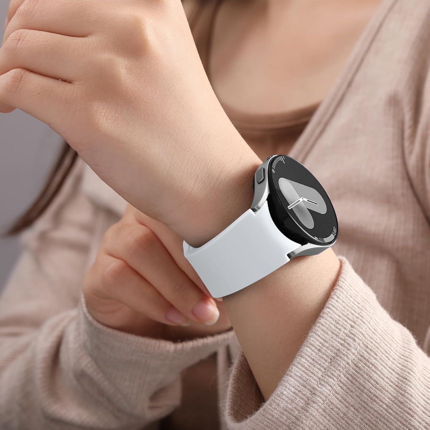 Charlam 3 Pack No Gap Bands Compatible with Galaxy Watch 7 Band, Galaxy Watch 6 Band, 5 4 FE 40mm 44mm, Galaxy Watch 6/4 Classic/5 Pro, 20mm Soft Silicone Sport Strap for Samsung Watch Bands Women Men - Image 2