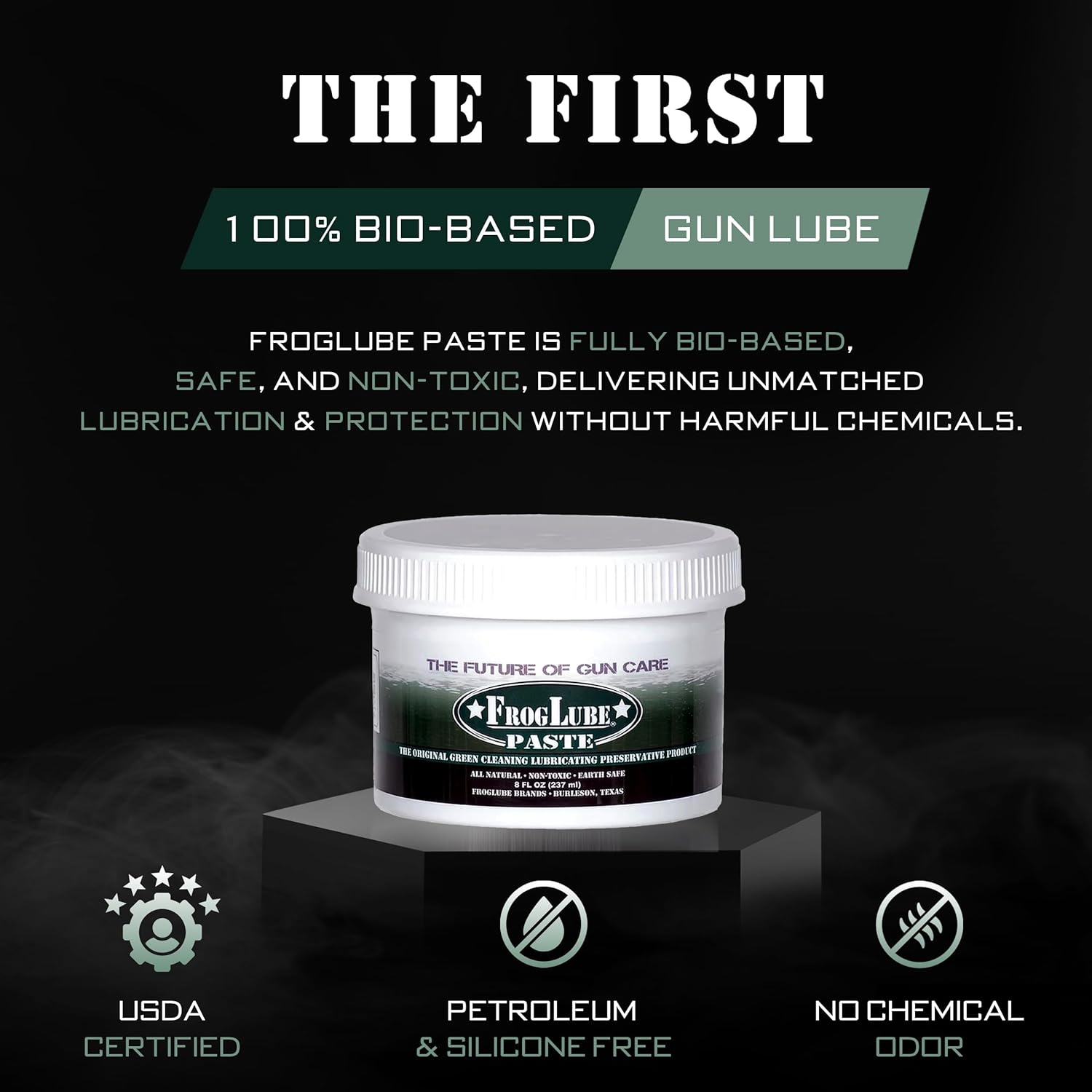 FrogLube Paste - Gun Grease - Gun Lubricant - Metal Absorbing Gun Oil Lubricating Paste - Non-Toxic Gun Lube - Owned & Developed by Retired Navy Seal (8oz)