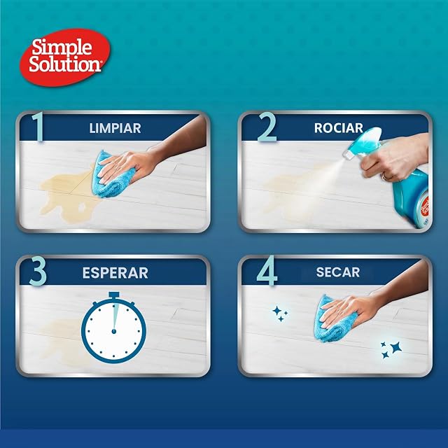 Foto 5 de 5 de Simple Solution Quitamanchas y Olores para Mascotas para Suelos duros, Doble Acción para Suelos duros Sellados