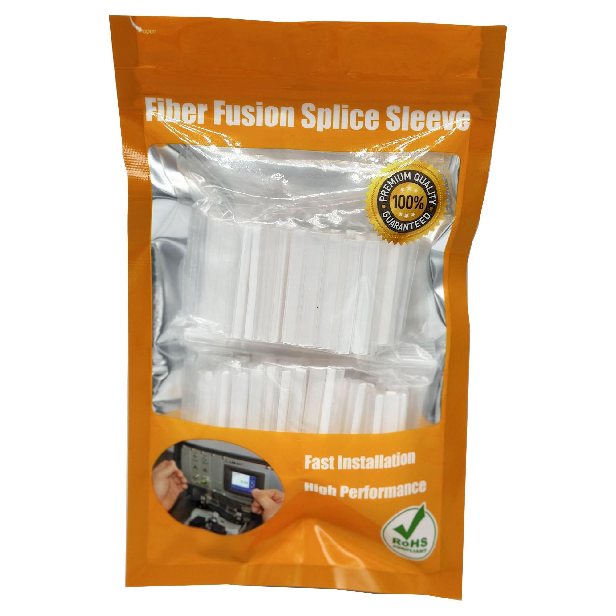Protector de empalme de fibra múltiple de 40 mm para asegurar de 1 a 12 cintas en pack de 100 5