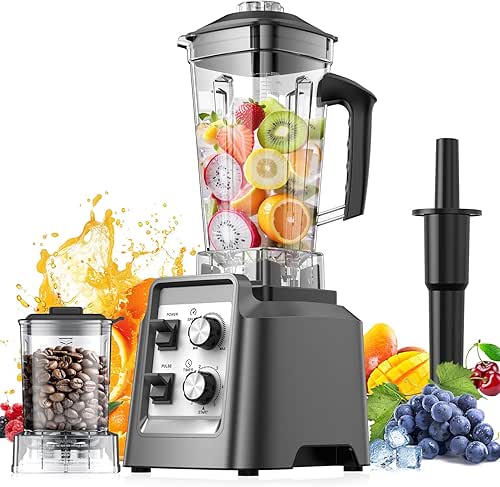 Blender, 68Oz. Countertop Blenders with 20Oz. Grinder, 28000 RPM Kitchen