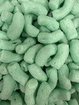 FunPak Plant Based Biodegradable Packing Peanuts 1.5 cu ft Bag Compostable Green Noodles