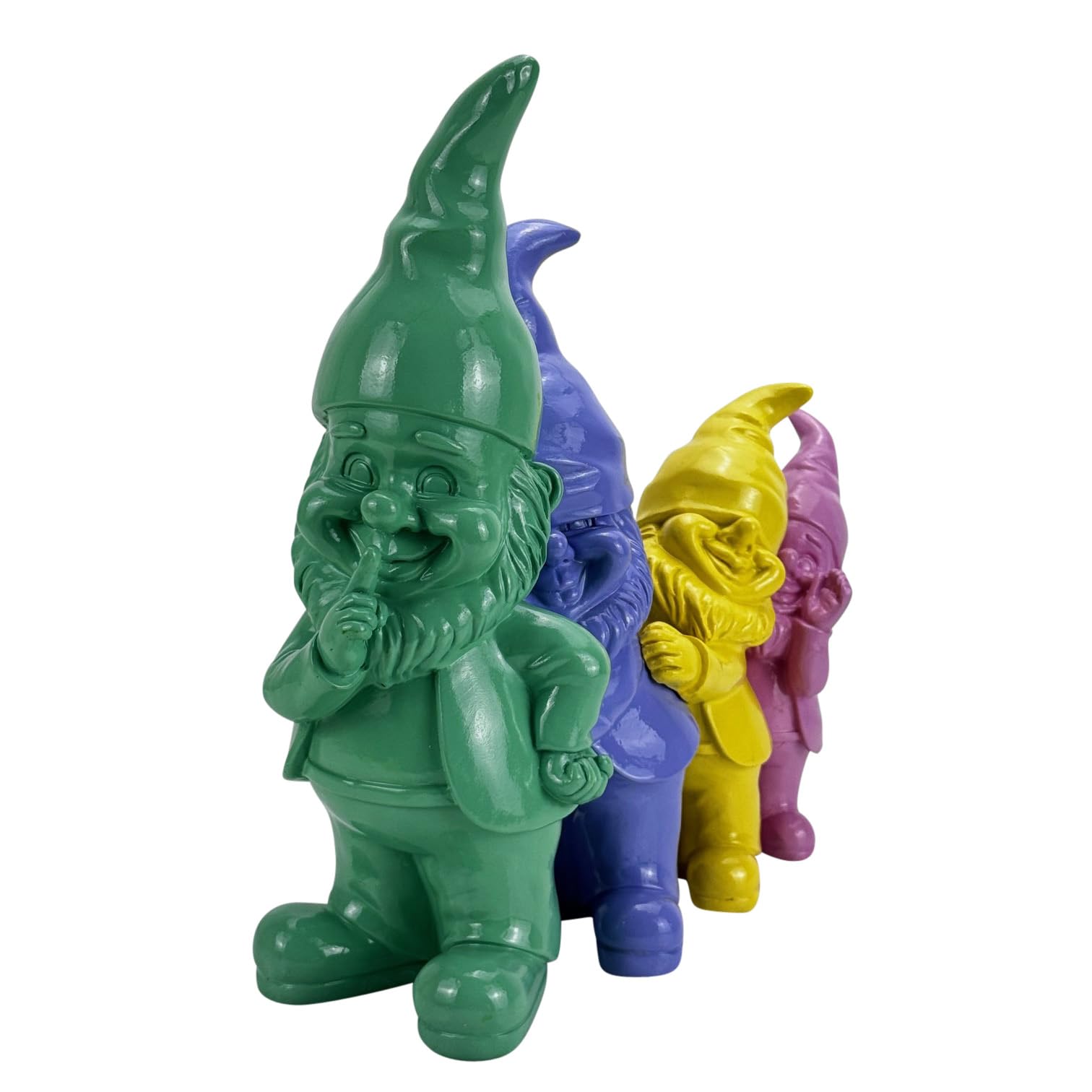 Gartenfiguren für draußen lustige Gartenzwerge, Wichtel Polonaise - Bunte Moderne Deko Figuren - wetterfest - 23 oder 30 cm groß (30 cm)