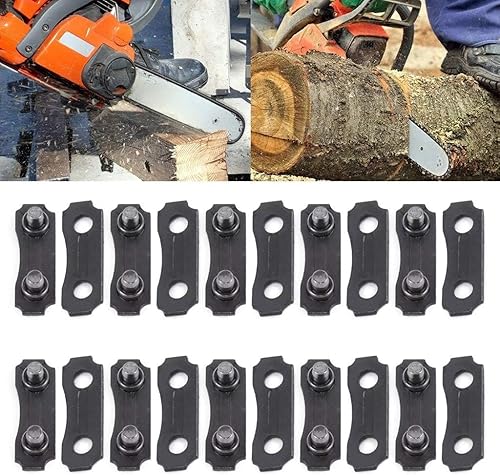 Miniatura 3 de 10sets 38 '' cadena enlace reparación preset correas motosierra cadena unión enlaces 10 x kit de reparación de sierra cadena 38 LP enlace reparación