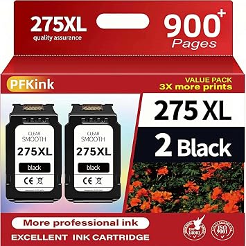 275XL Ink Cartridge Replacement for Canon Ink 275 275XL Black PG-275 PG-275XL Works for Canon PIXMA TR4720 TS3720 TS3500 TS3522 TS3520 TS3722 TR4700 TR4722 TR47232 Black