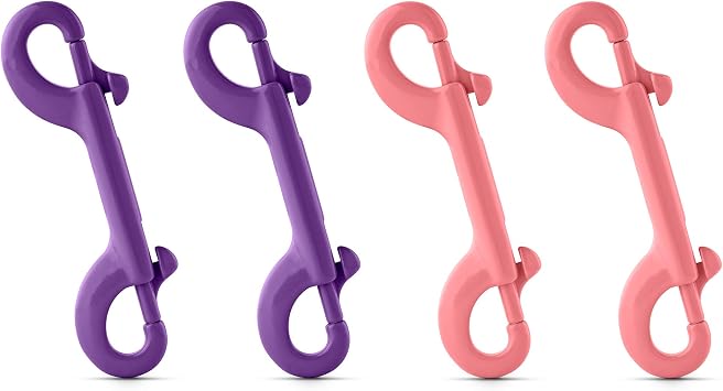 Flourish Heavy Duty Double Sided Bolt Snap Hook - Stainless Steel, Multipurpose 4 Inch Hook with 1/2" Openings - Ideal for Dog Leashes, Outdoor Gear & Marine Use - Durable Snap Hook Multi, 4PK