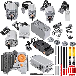 36 Pcs Motor Set Power Functions, Pièces Techniques & Kit Motor pour STEM, Blocs de Construction Assemblés, DIY & MOC Kit de Contrôle de Brick