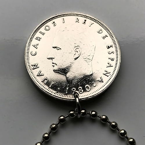 Miniatura 3 de 1980 España 50 Pesetas moneda colgante Copa Mundial de futbol España 1982 Copa Mundial Camp Nou Santiago Bernabéu Madrid Barcelona Coruña Gijón