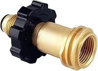 Vista 4 de DOZYANT Adaptador de tanque de propano de ajuste universal que convierte POL a QCC1 / Tipo 1 con llave, adaptador de manguera de propano antiguo a