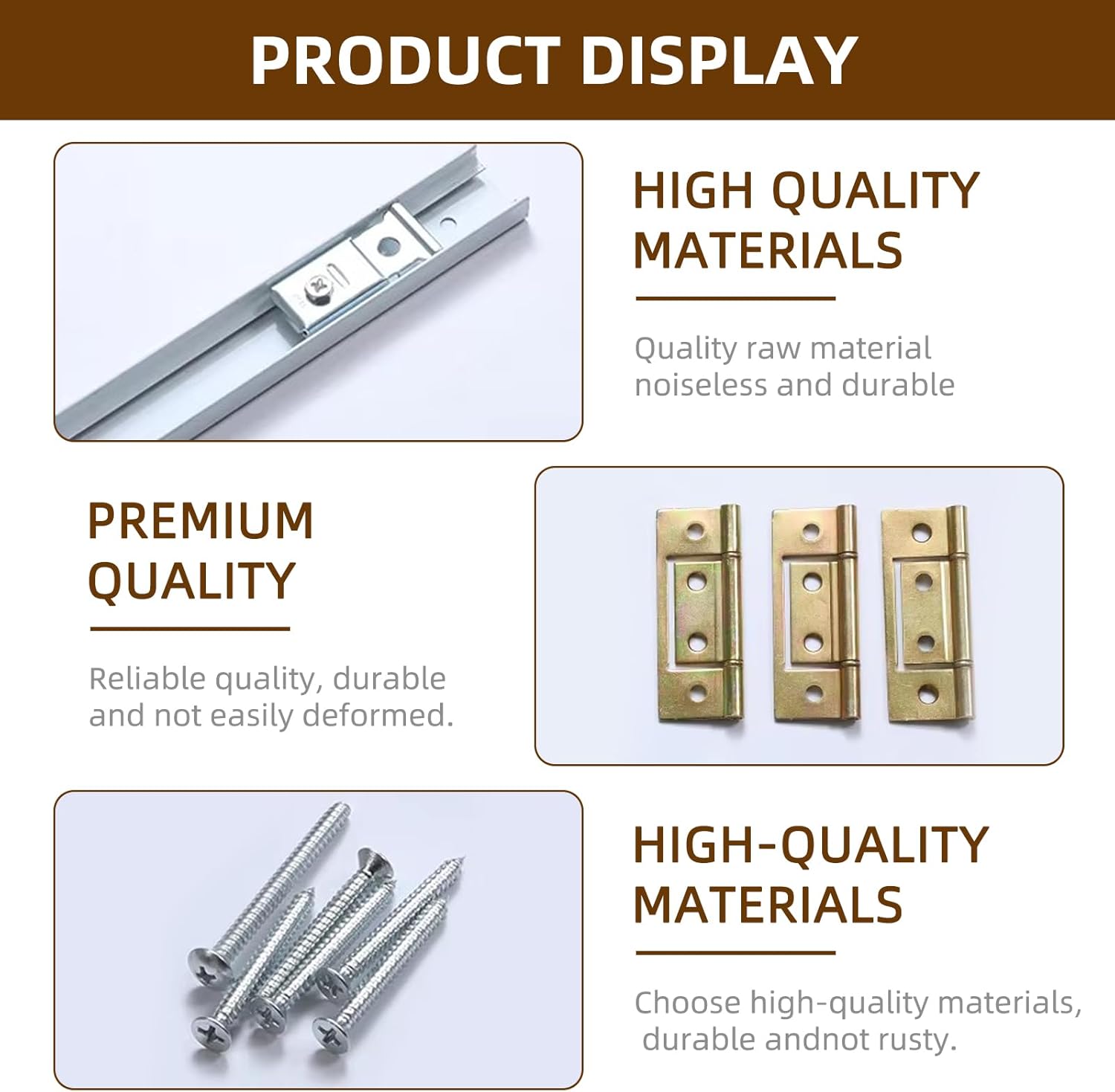 36-Inch Complete Bifold Door Hardware Set, Easy Install Track for Closet, Cabinet, Pantry Doors (Fits 1” to 1-3/8” Lightweight Doors)