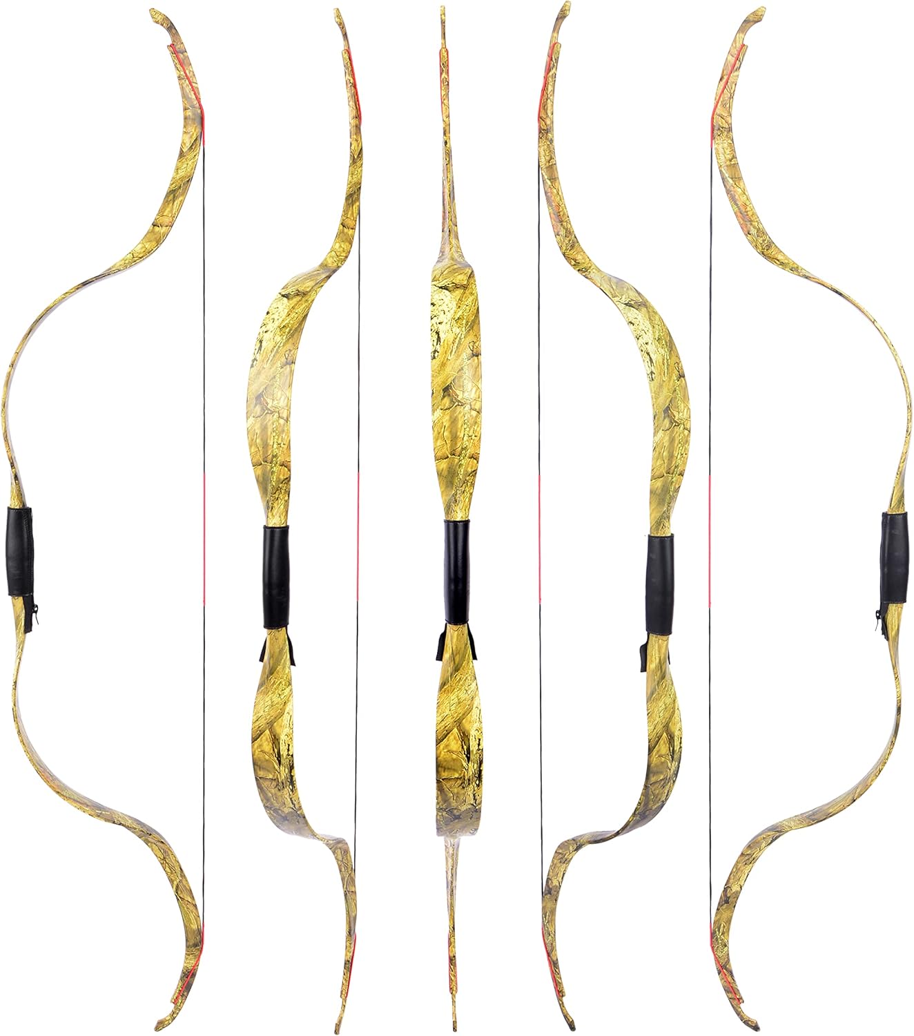 ZSHJGJR Traditional Recurve Bow and Arrow Set Longbow Handmade Mongolian Horse Bow Takedown Bow for Archery Outdoor Hunting Target Shooting