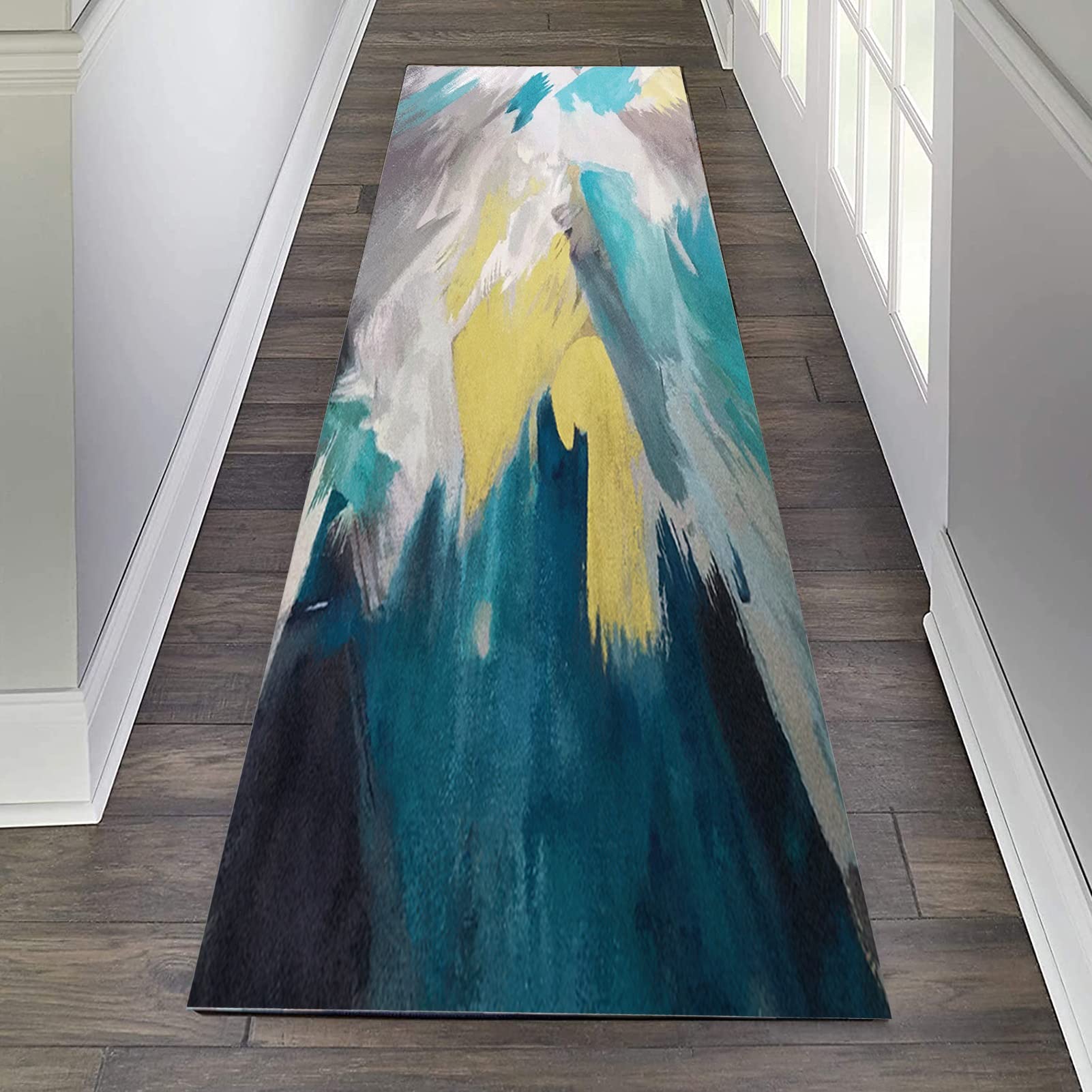HLUONGTN Hallway Runner Rug Long Carpet Runners Rugs Narrow Rug Runner for Hall Stairs Kitchen Corridor Entrance Floor Mats/60X350Cm/2Ftx11.5Ft