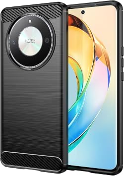 Microcase Honor X9B 5G / X50 / Honor Magic 6 LITE Brushed Carbon Fiber Silikon K l f - Siyah AL3332