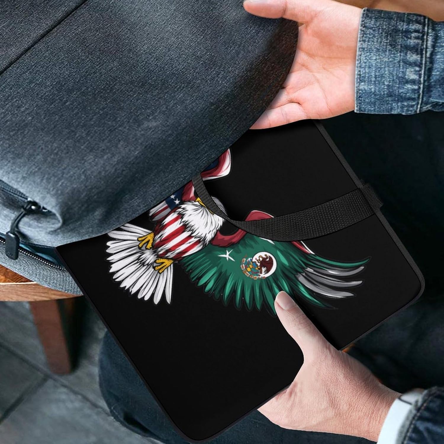 USA Mexico Friendship Ea-gle Laptop Bag Lightweight Computer Bag Carrying Case for Work Business