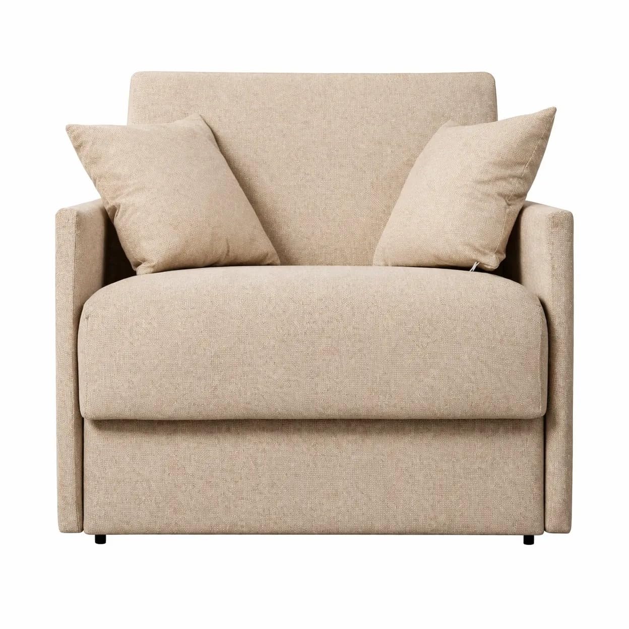Generico Poltrona Letto Trasformabile con Materasso Alto 18 cm – Salvaspazio, in Vari Colori (Beige)