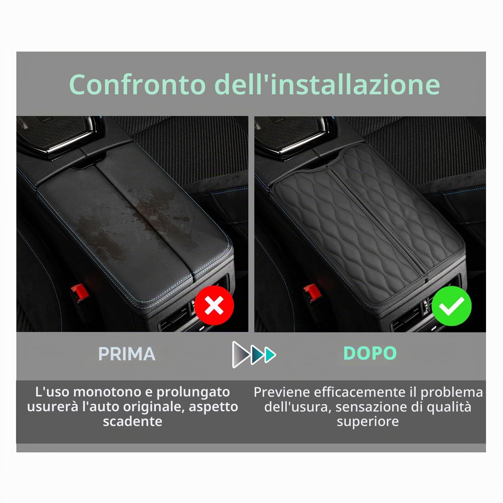 GAFAT Compatibile con Renault Austral E-Tech Hybrid 2023 2024 2025 Copri Braccioli, Austral Copertura per Bracciolo Centrale, Cuscino per Console Centrale, Protezione Bracciolo, Pelle PU Microfibra