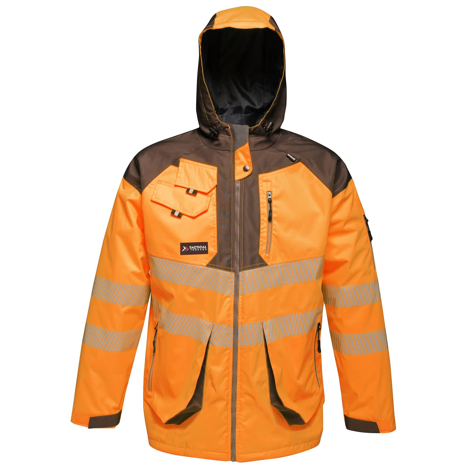 Regatta TRA340MD7BV Tactical Hi-Vis Parka Jacket, Size Medium, Orange/Grey