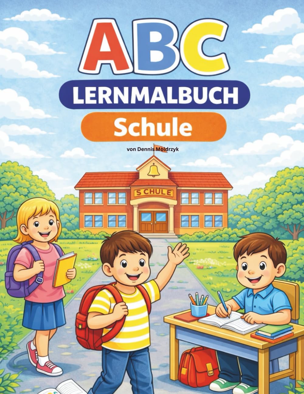 ABC-Lernmalbuch - Schule: Spielerisch das Alphabet lernen - Schule von A bis Z zum Ausmalen