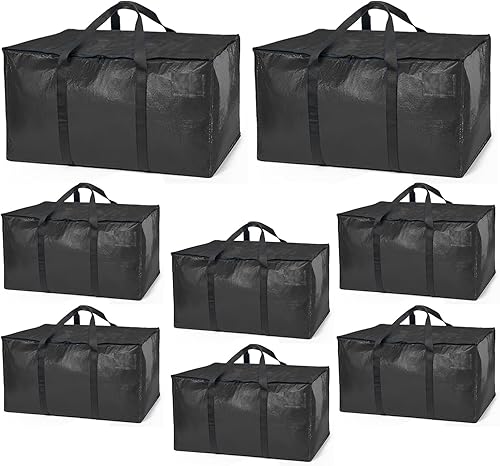 Miniatura 11 de ClearSpace Bolsas de mudanza resistentes o bolsa de almacenamiento, cajas grandes para mudanzas con correas de mochila, cremalleras y asas,