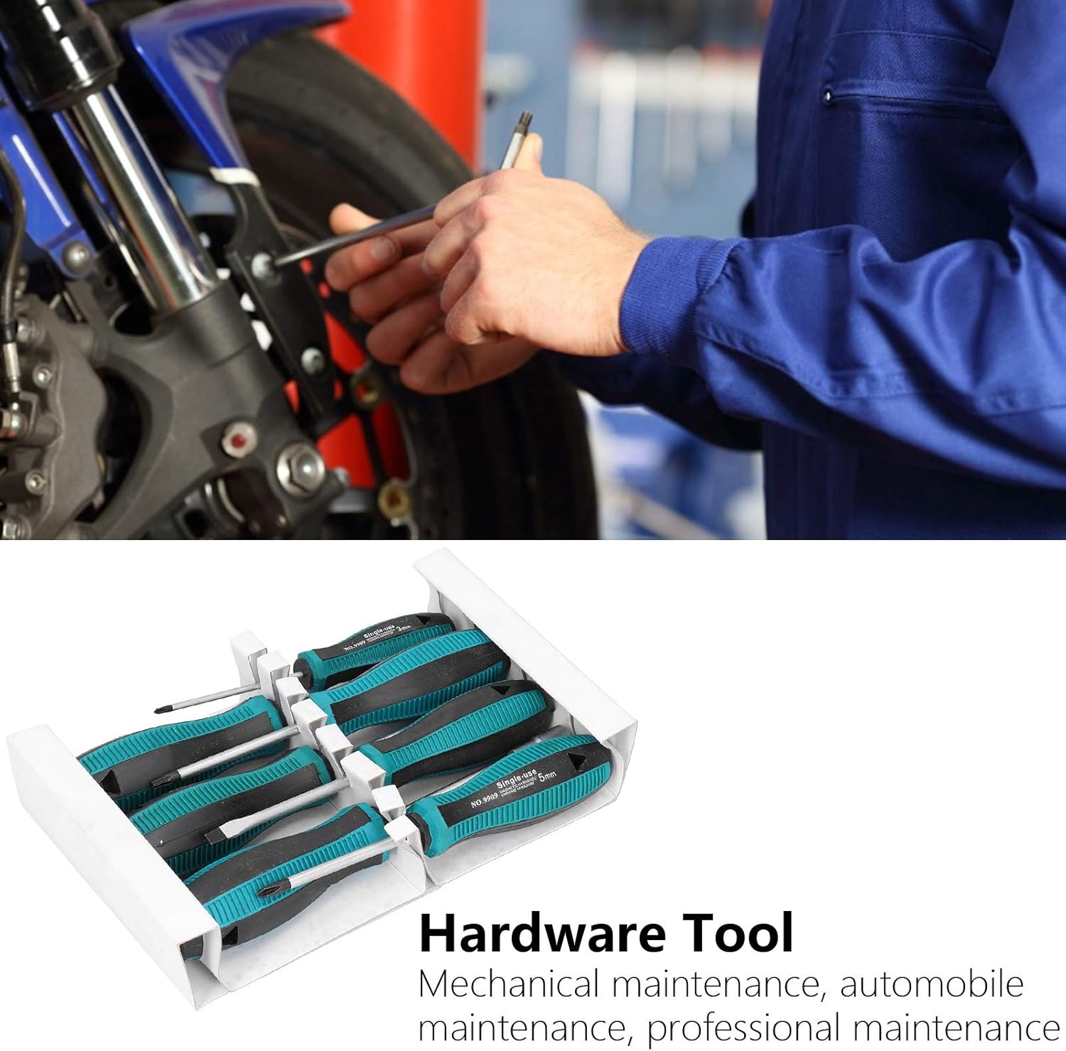7Pcs Magnetic Screwdrivers Set, 3 Phillip and 2 Flat, Alloy Steel Nut Driver Professional Grip Screwdriver Set with Hand Tools for Mechanical Maintenance, Home