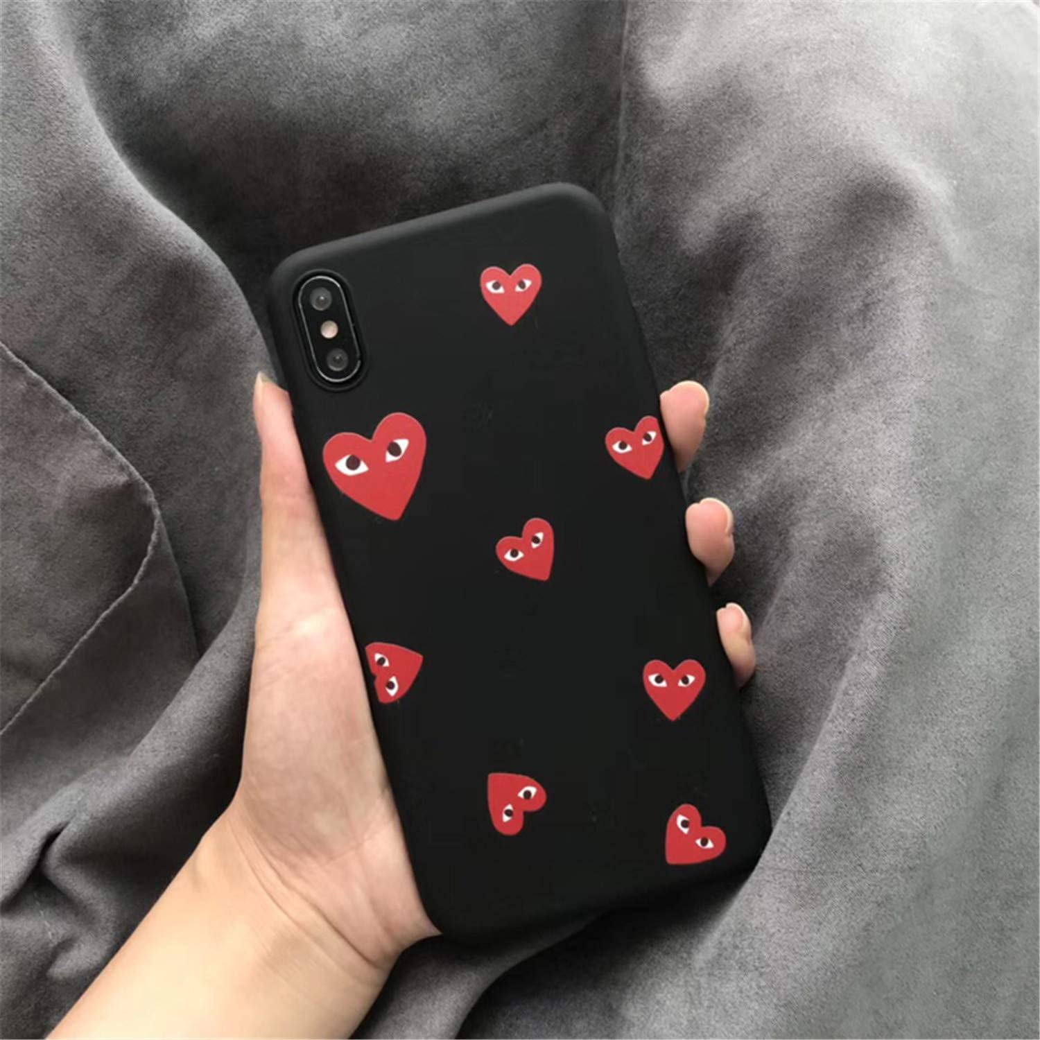 Amazon Cdg Play Comme Des Garcons Iphone用ソフトシリコン電話ケース For Iphone Xr ブラック ケース カバー 通販